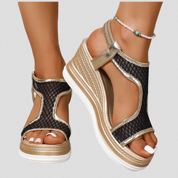 GABRIELA™| Orthopädische Premium-Sandalen mit Keilabsatz