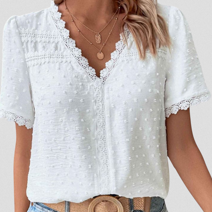 GRACE™| Bluse aus Premium-Spitze – Feminin & Handgemacht
