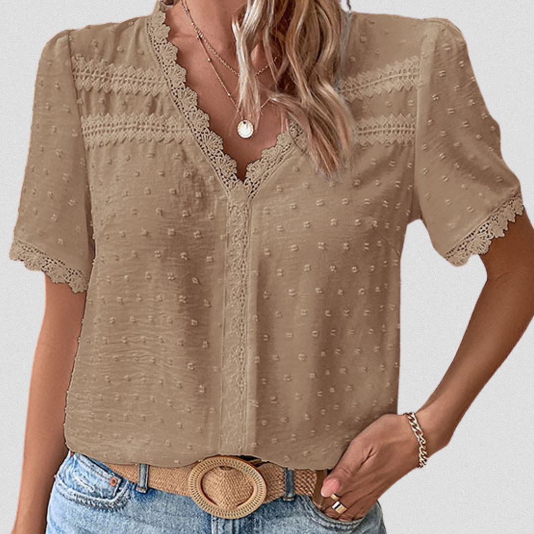 GRACE™| Bluse aus Premium-Spitze – Feminin & Handgemacht