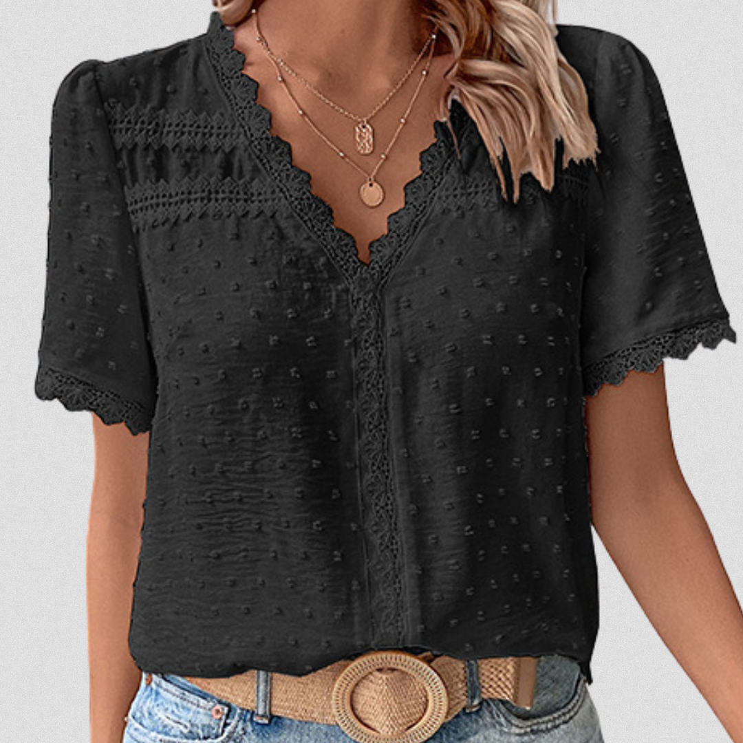 GRACE™| Bluse aus Premium-Spitze – Feminin & Handgemacht