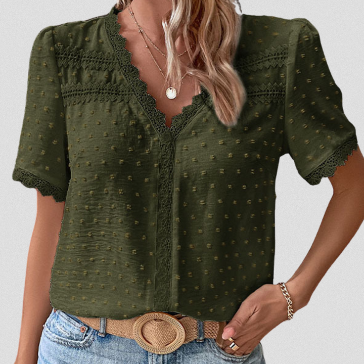 GRACE™| Bluse aus Premium-Spitze – Feminin & Handgemacht