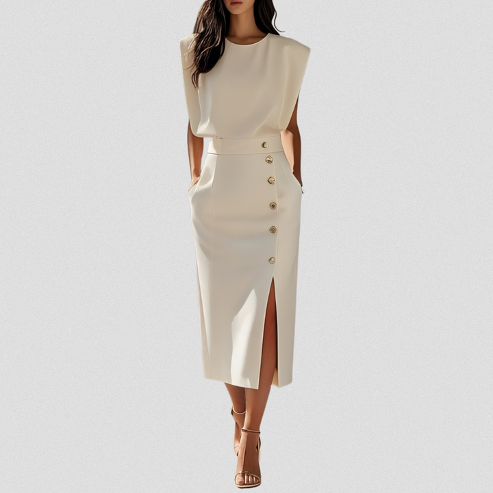 HANNELORE™ | Feminines Midi-Kleid