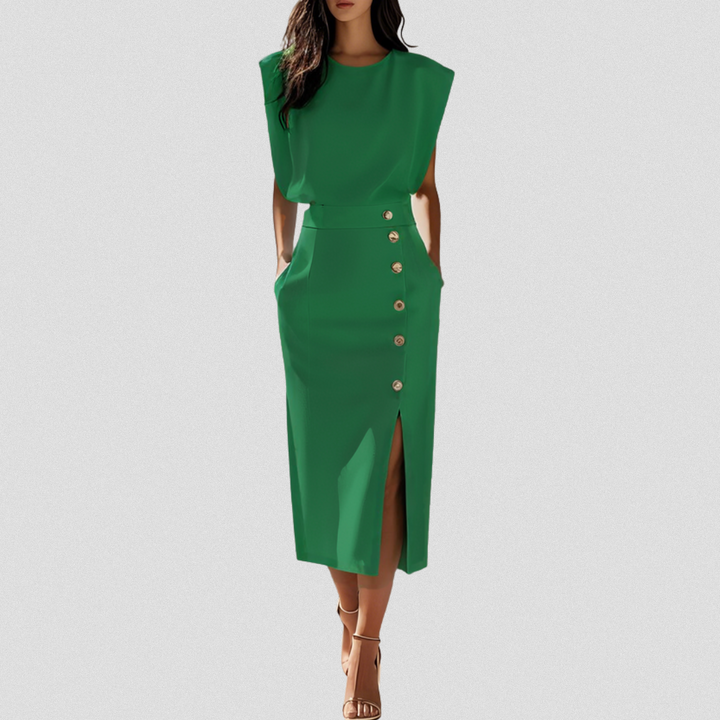 HANNELORE™ | Feminines Midi-Kleid