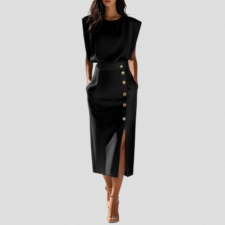 HANNELORE™ | Feminines Midi-Kleid
