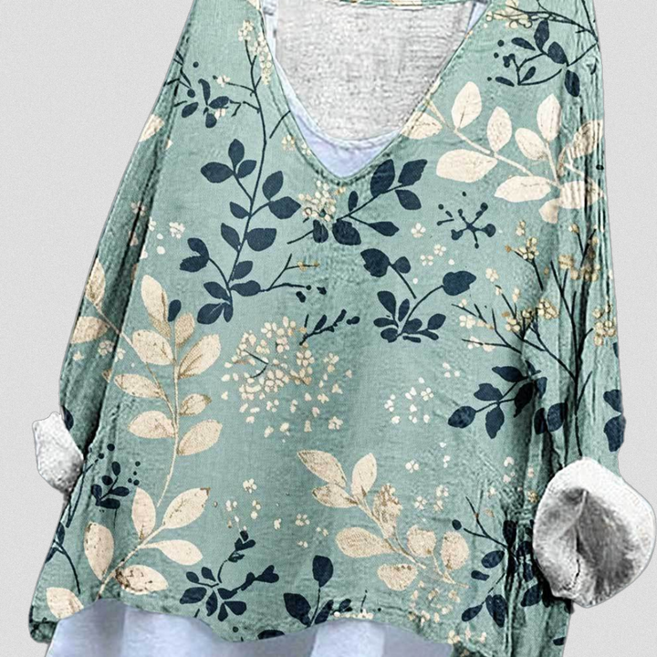SILVIA™| Luftige Bluse mit floralen Akzenten