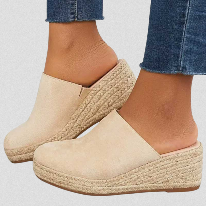 NUMA™ | Sandalen mit Flecht-Absatz aus Premium-Material