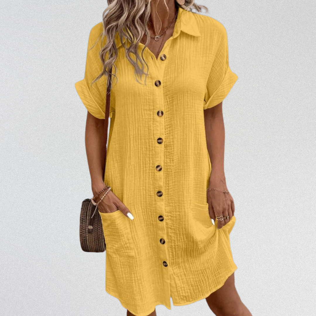 HARPER™  | Lockeres Hemdkleid aus Baumwolle für stilvollen Alltag