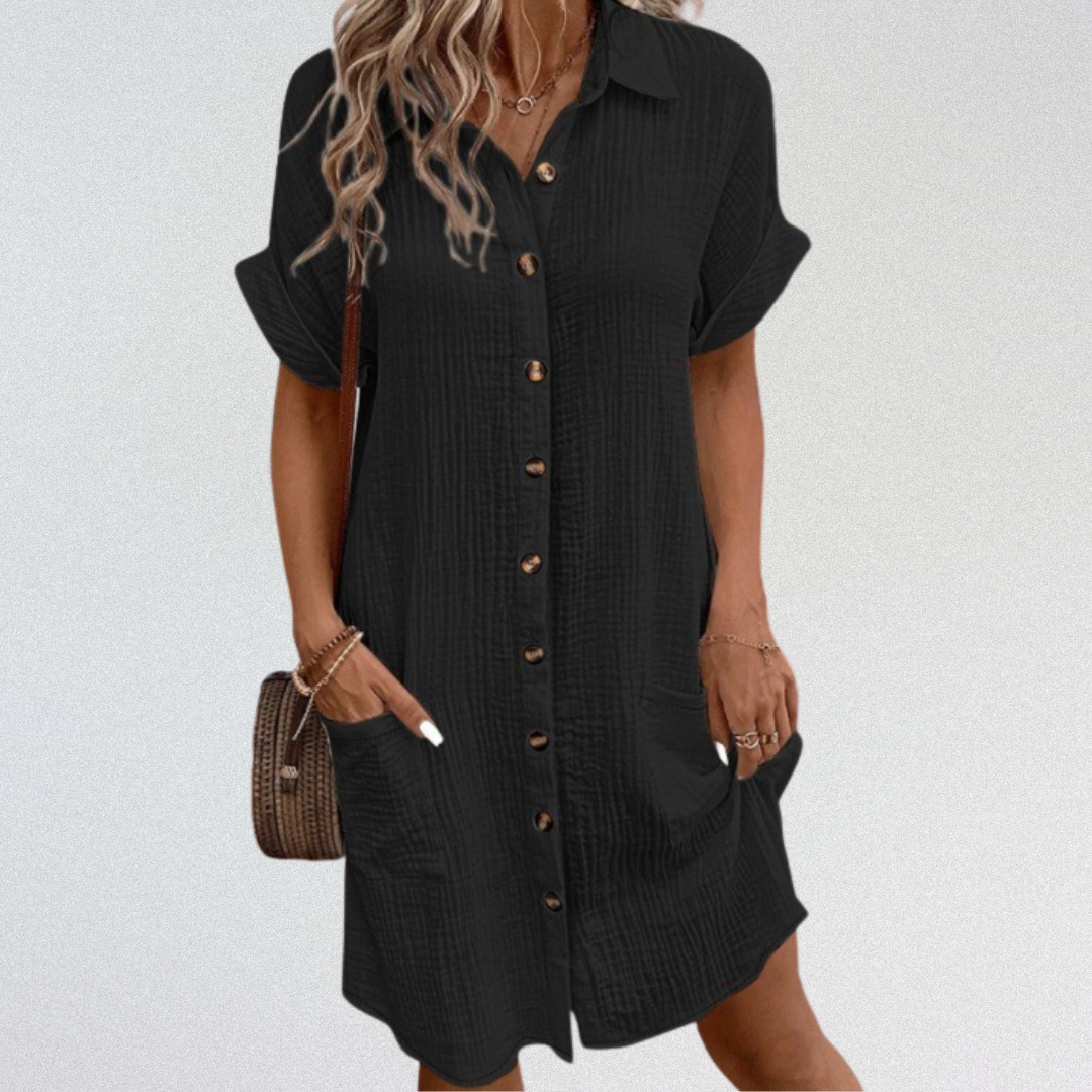 HARPER™  | Lockeres Hemdkleid aus Baumwolle für stilvollen Alltag