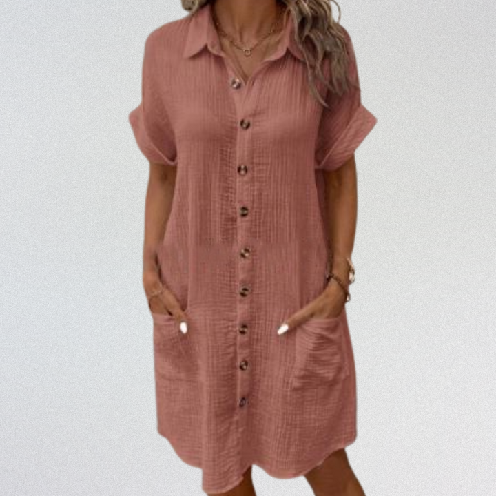HARPER™  | Lockeres Hemdkleid aus Baumwolle für stilvollen Alltag