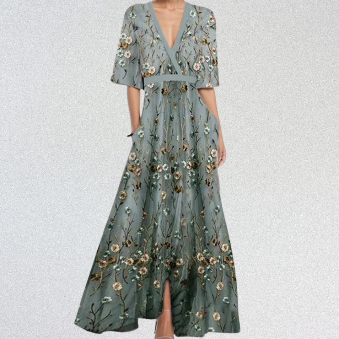 ROSE™ | Elegantes Maxikleid aus Premium-Baumwolle