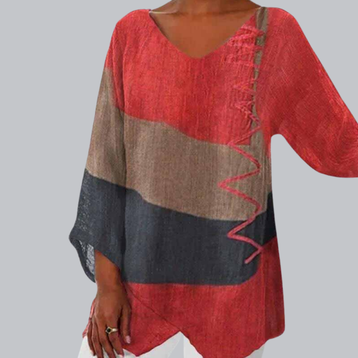 CLARA™| Dreifarbige Premium-Bluse mit Stil & Komfort