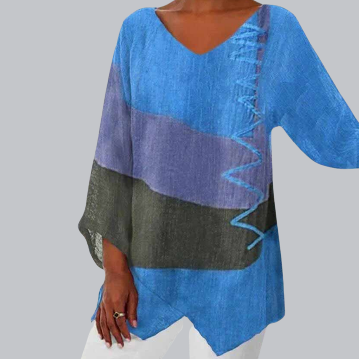 CLARA™| Dreifarbige Premium-Bluse mit Stil & Komfort