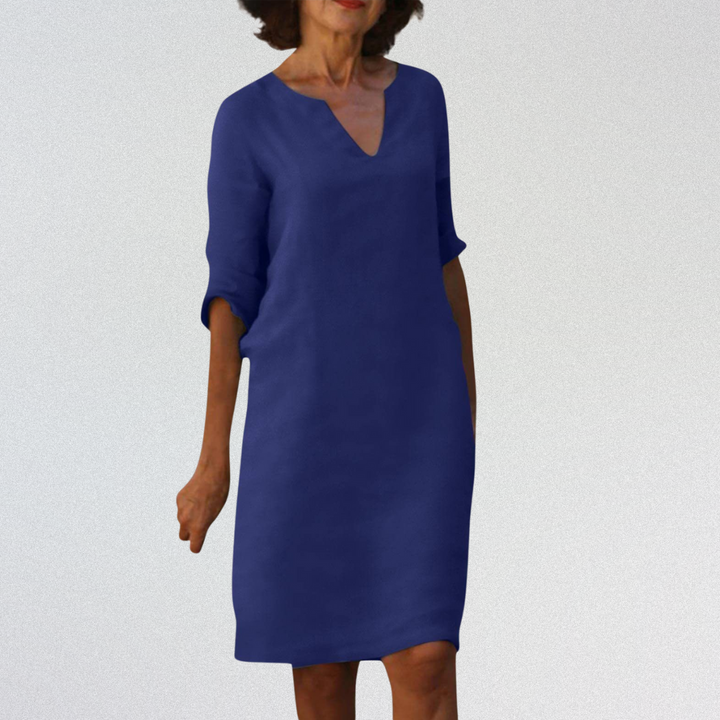 SUSAN™   |   Elegantes Kleid mit V-Ausschnitt aus Premium-Material